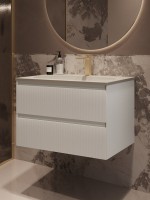 Тумба с раковиной Vincea Welle 80 m.white soft-touch, раковина VCB-4H800J жасмин