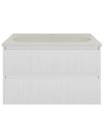 Тумба с раковиной Vincea Welle 80 m.white soft-touch, раковина VCB-4H800J жасмин
