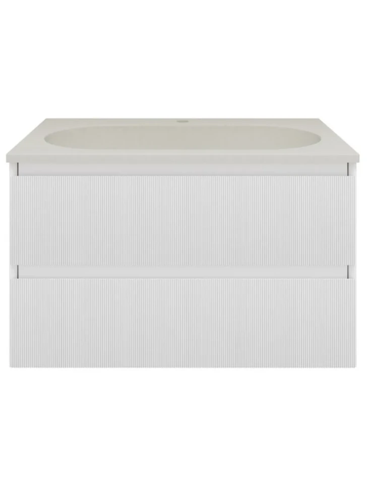 Тумба с раковиной Vincea Welle 80 m.white soft-touch, раковина VCB-4H800J жасмин