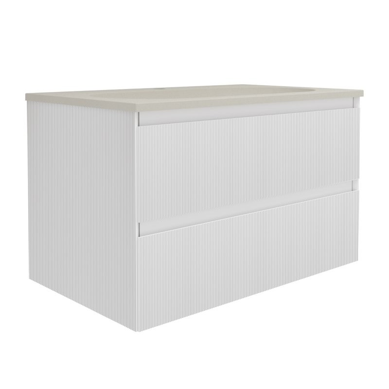 Тумба с раковиной Vincea Welle 80 m.white soft-touch, раковина VCB-4H800J жасмин