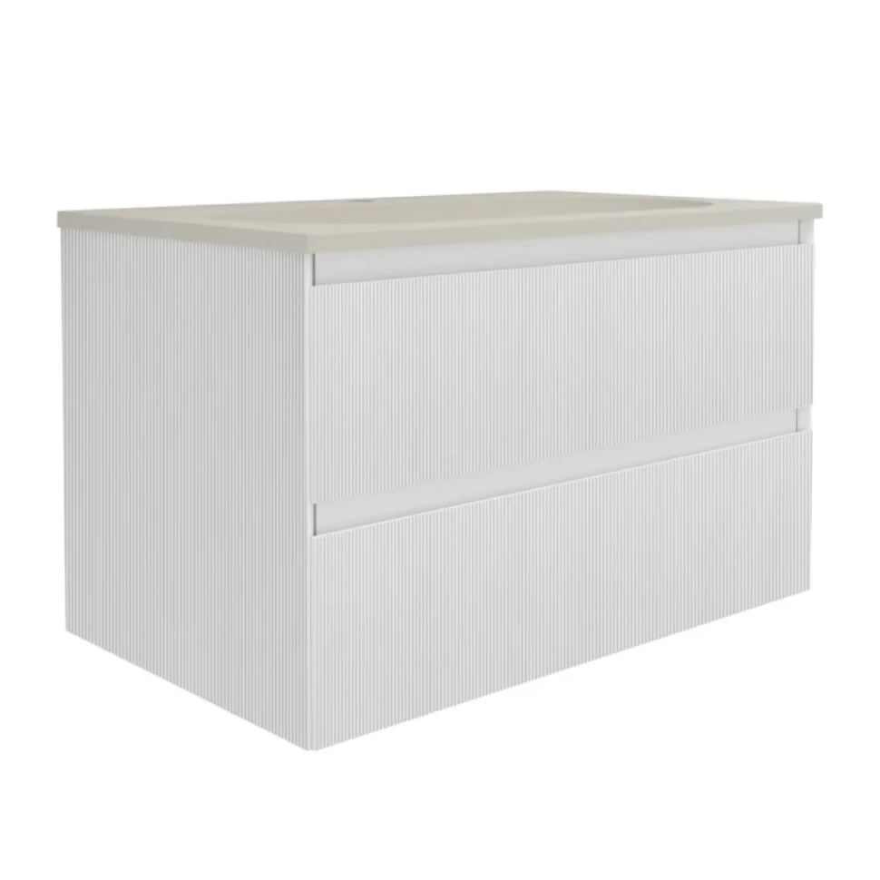 Тумба с раковиной Vincea Welle 80 m.white soft-touch, раковина VCB-4H800J жасмин