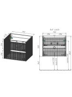 Тумба с раковиной Vincea Welle 80 m.white soft-touch, раковина VCB-4H800J жасмин