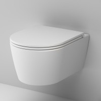 Комплект  Унитаз подвесной AM.PM Func C8F1700MWSC безободковый, с микролифтом, матовый белый + Система инсталляции для унитазов Grohe Rapid SL 3877200