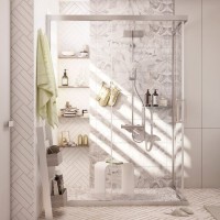 Душевой уголок STWORKI Карлстад 90x80 см профиль хром матовый