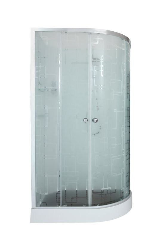 Душевая кабина DTO D EM1511LNGM профиль хром, стекло матовое