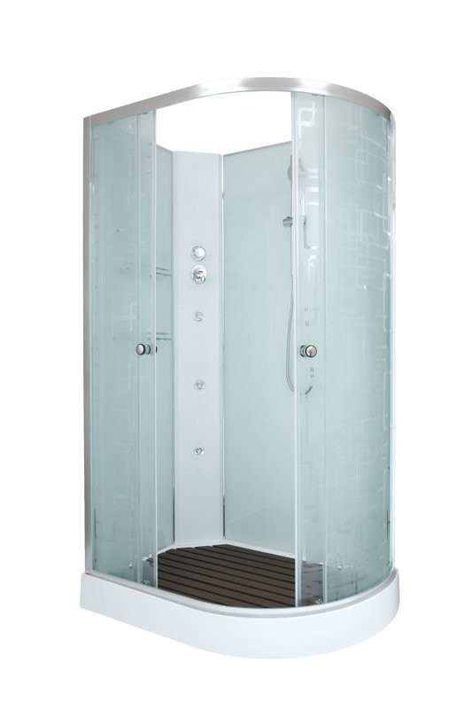 Душевая кабина DTO D EM1511LNGM профиль хром, стекло матовое