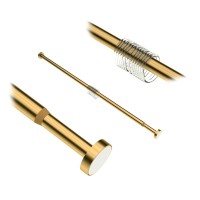 Телескопический карниз для ванны Wasserkraft Aisch SC-551120 200 см, прямой, матовое золото