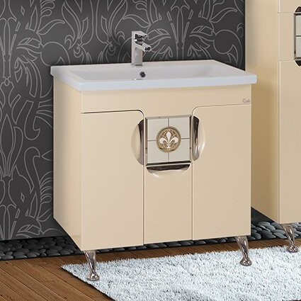 Тумба с раковиной Onika Флорена Флорена-Квадро 80.10 крем (уценка: сколы)