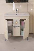 Тумба с раковиной Onika Флорена Флорена-Квадро 80.10 крем (уценка: сколы)