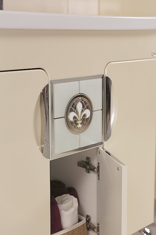 Тумба с раковиной Onika Флорена Флорена-Квадро 80.10 крем (уценка: сколы)