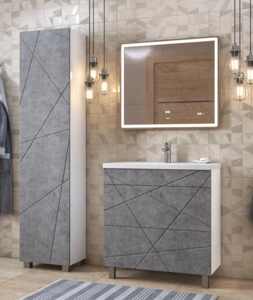 Тумба с раковиной Vigo Geometry 70 бетон