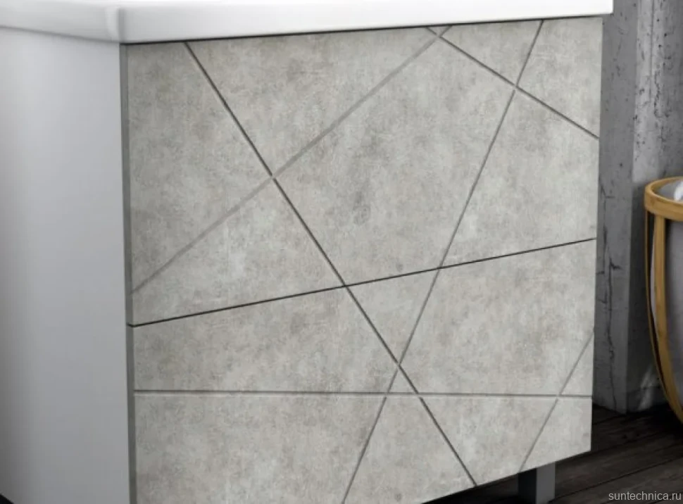 Тумба с раковиной Vigo Geometry 70 бетон