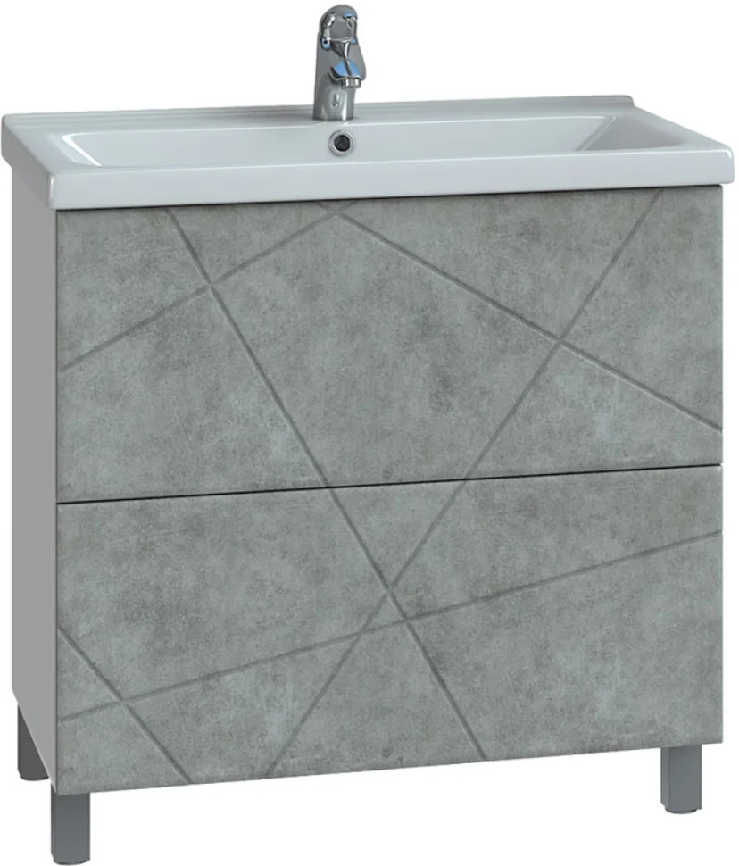 Тумба с раковиной Vigo Geometry 70 бетон