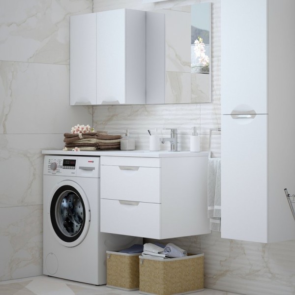 Мебель для ванной комнаты Corozo Алиот 120, подвесная, под стиральную машину R