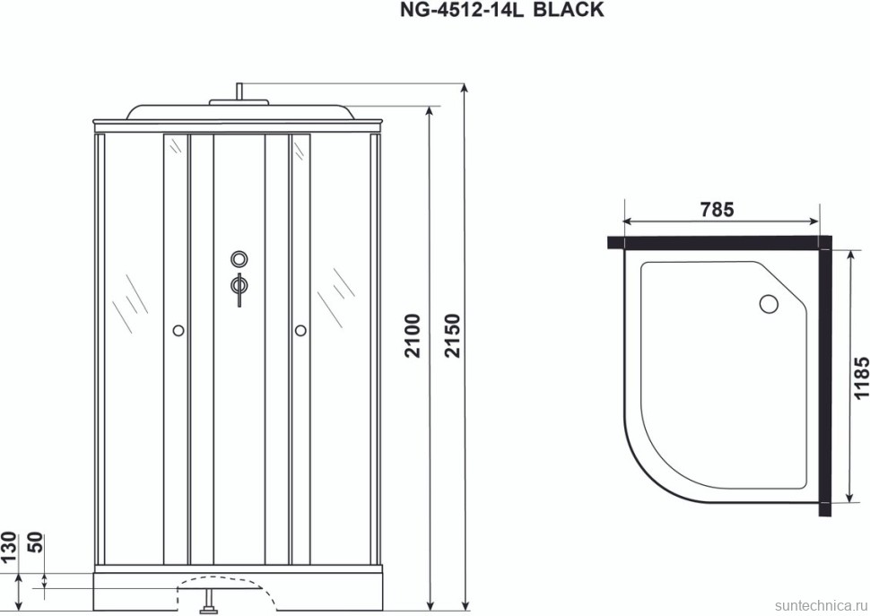 Душевая кабина Niagara Eco NG-4512-14L