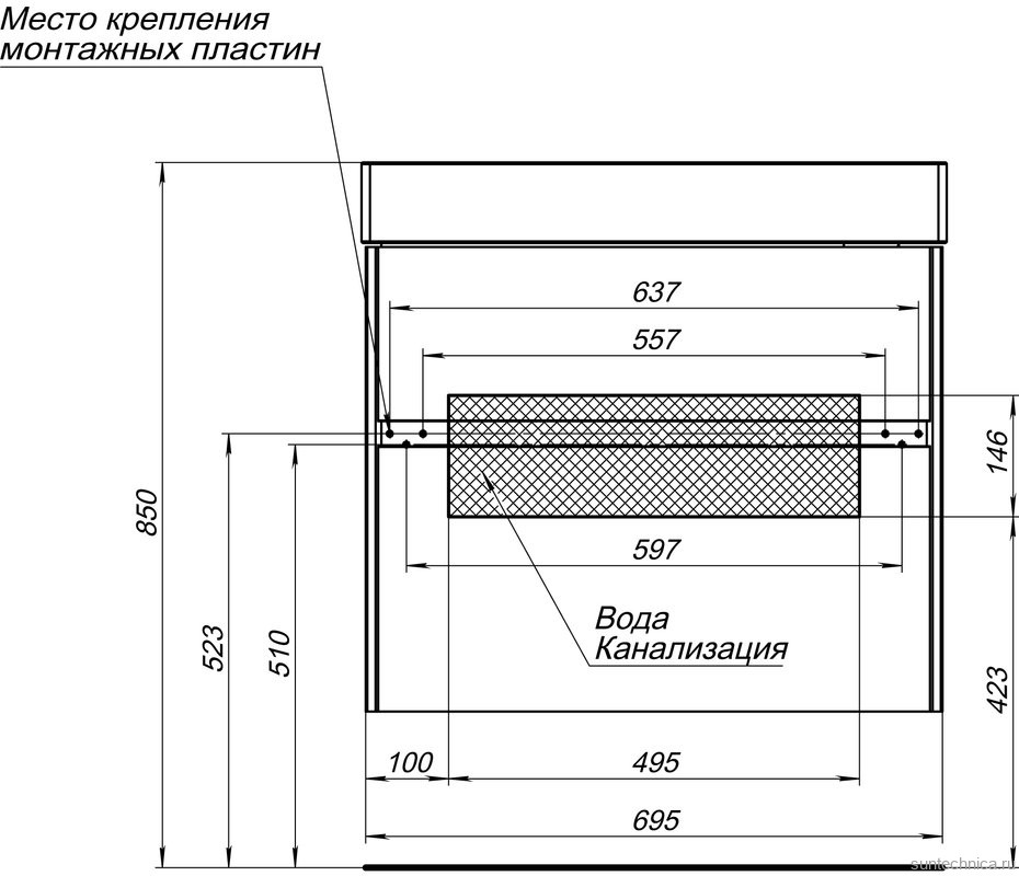 Мебель для ванной комнаты Aquanet Бруклин 70