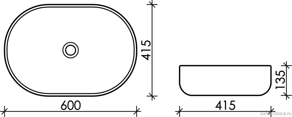 Накладная раковина Ceramicanova Element CN6047MW