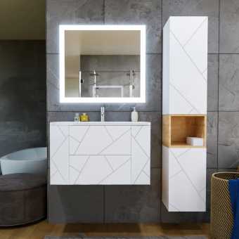 Мебель для ванной Бриклаер Кристалл 90 белая матовая