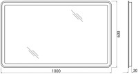 Зеркало BelBagno SPC-MAR-1000-600-LED-BTN Зеркало BelBagno SPC-MAR-1000-600-LED-BTN