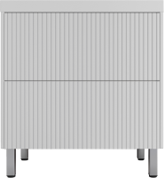 Тумба под раковину без столешницы Style Line Стокгольм 80 напольная, белый рифленый софт