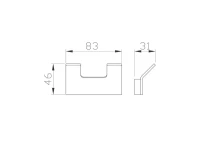 Крючок Wonzon & Woghand Lotte WW-8325-BGM темный графит, на шурупах Крючок Wonzon & Woghand Lotte WW-8325-BGM темный графит, на шурупах