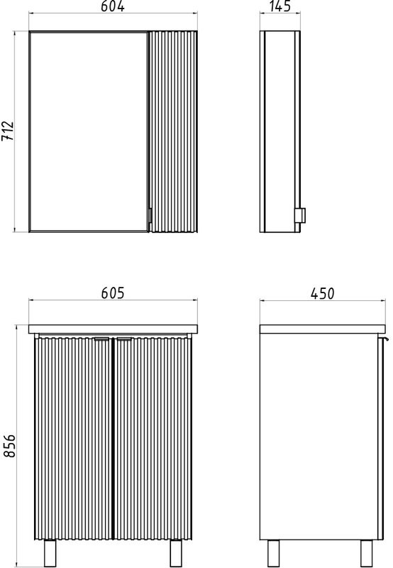 Мебель для ванной комнаты ASB-Mebel Дора 60 серая