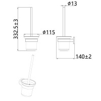 Ершик для унитаза AQUAme Trento подвесной AQM7214MB Ершик для унитаза AQUAme Trento подвесной AQM7214MB