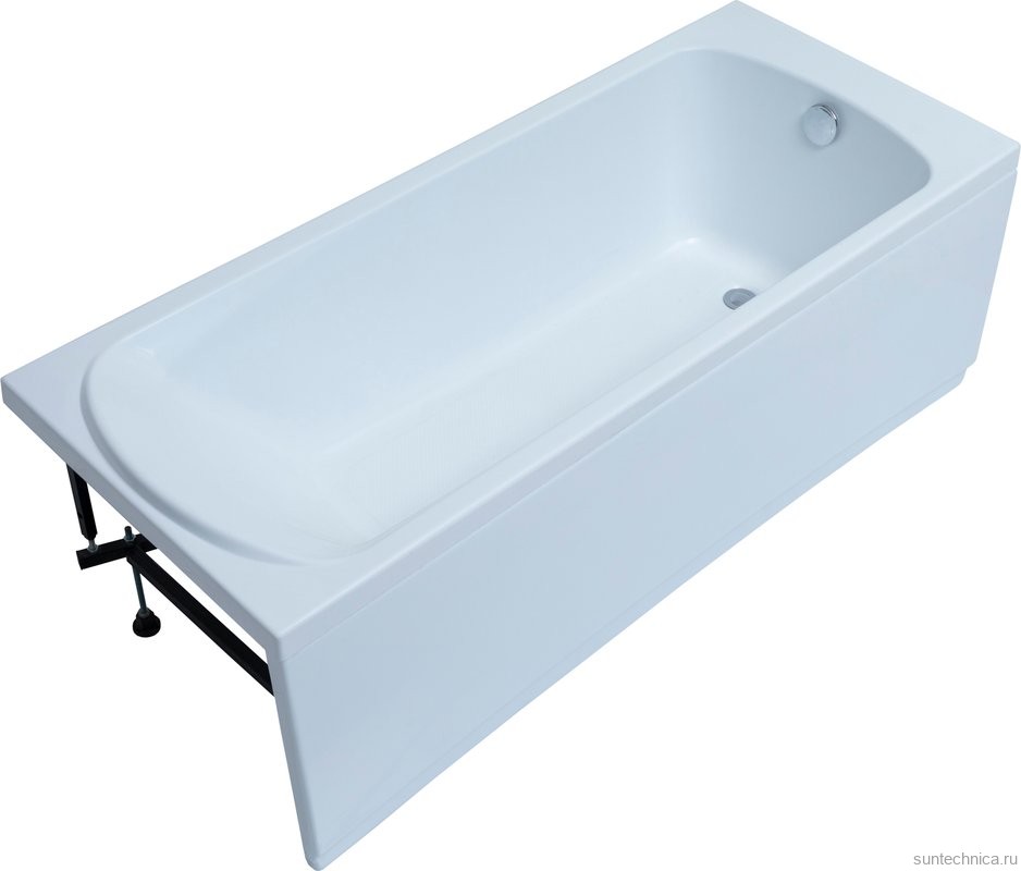 Акриловая ванна Aquanet Roma 170x70 см, встраиваемая, белая, с каркасом