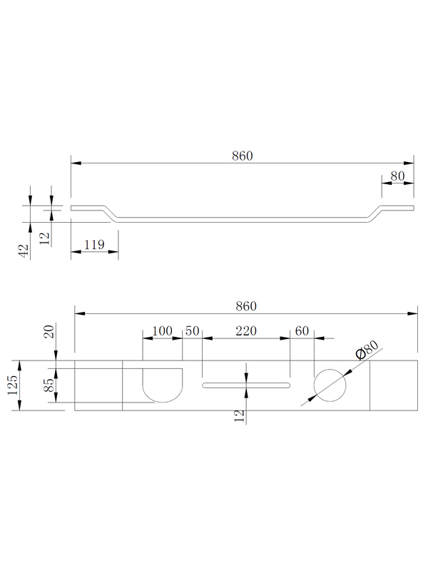 Столик на ванну Abber Stein AS1601 матовый белый