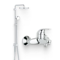 Душевой комплект Смеситель Grohe Euroeco 32743000 + Стойка Tempesta Cosmopolitan System 250 26675000