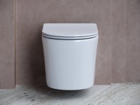 Комплект Унитаз подвесной Ceramicanova Balearica CN6000 безободковый, с микролифтом + Инсталляция Envision CN1002B + Кнопка Flat, матовая черная