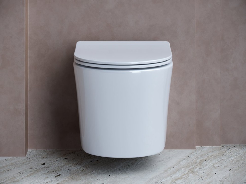 Комплект Унитаз подвесной Ceramicanova Balearica CN6000 безободковый, с микролифтом + Инсталляция Envision CN1002B + Кнопка Flat, матовая черная