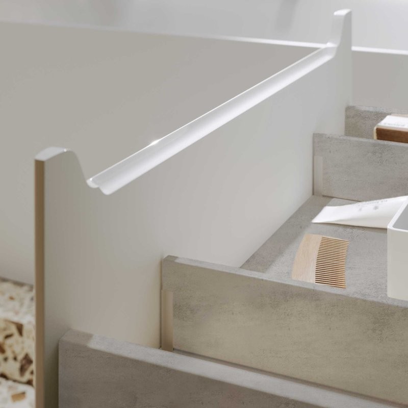 Тумба с раковиной Alavann Lana 80 напольная, 2 ящика, раковина Santek Миранда, белая