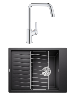 Комплект Мойка Blanco Elon 45S 524814 антрацит + Смеситель Grohe Eurosmart