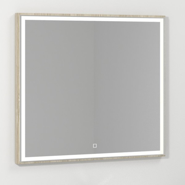 Зеркало Vod-Ok Лайт 90 ореховый дубослив, с подсветкой