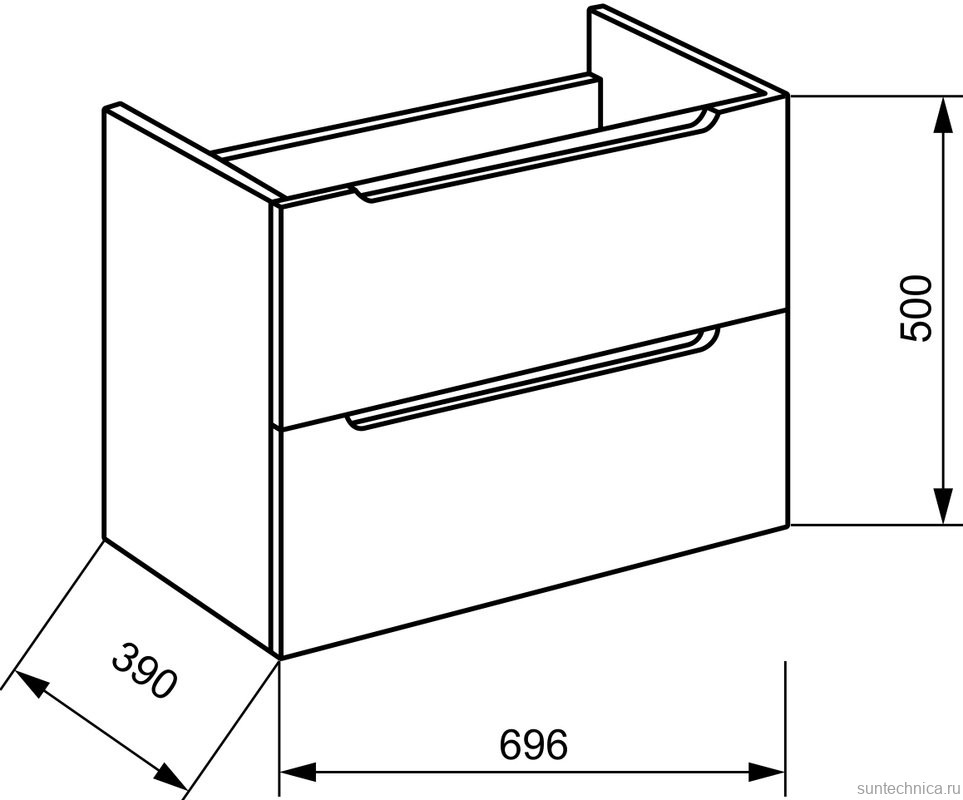Тумба под раковину BelBagno Etna 39 70 rovere moro