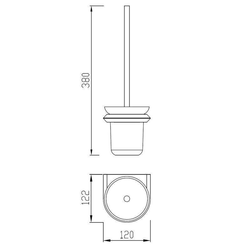 Ершик для унитаза Abber Nord AA1532G матовое золото