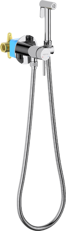 Гигиенический душ AQUATEK Европа AQ1021CR со смесителем, С ВНУТРЕННЕЙ ЧАСТЬЮ, хром