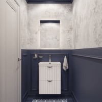 Тумба с раковиной STWORKI Ларвик 50 белая матовая