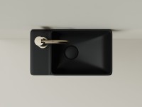 Раковина маленькая в туалет Ceramicanova Element CN5046MB L черный матовый