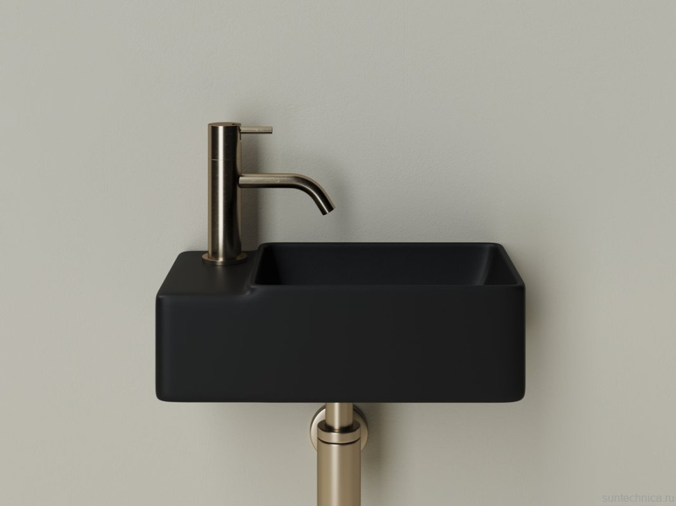 Раковина маленькая в туалет Ceramicanova Element CN5046MB L черный матовый