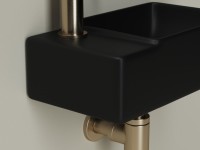 Раковина маленькая в туалет Ceramicanova Element CN5046MB L черный матовый