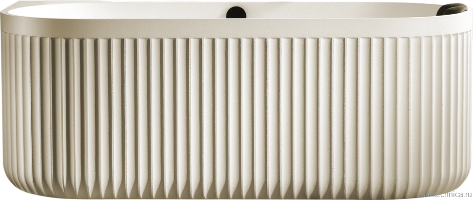 Ванна из искусственного камня AltroBagno Fabiana 090208 170x80 см, пристенная, овальная, на ножках, с донным клапаном, с подголовником