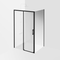 Душевой уголок KERAMA MARAZZI Vetro 120х100 см, профиль матовый черный