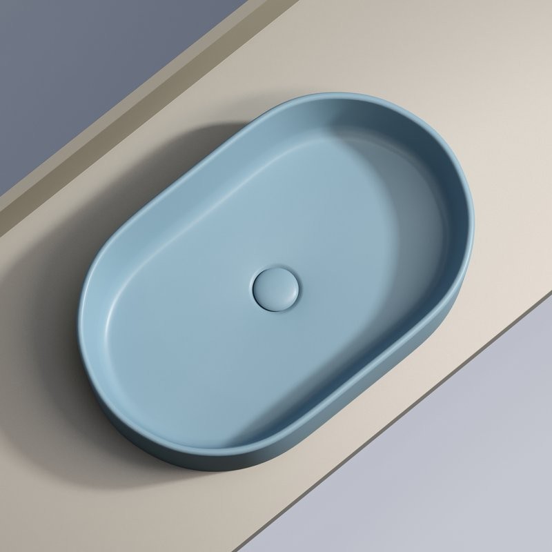 Накладная раковина Ceramicanova Element CN6048ML голубая матовая