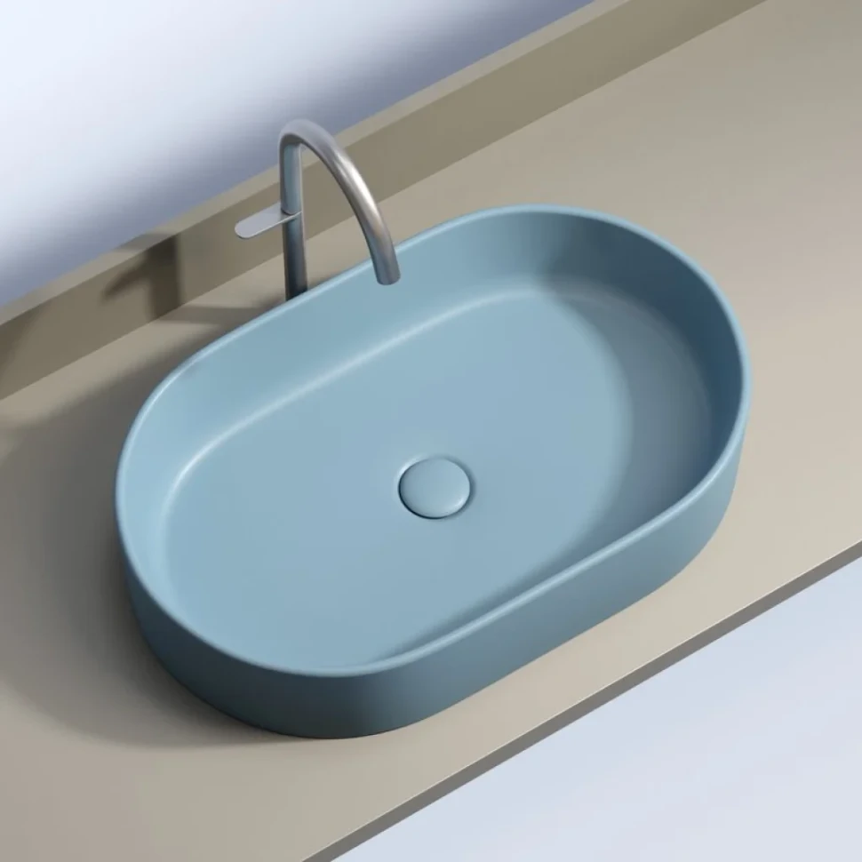 Накладная раковина Ceramicanova Element CN6048ML голубая матовая