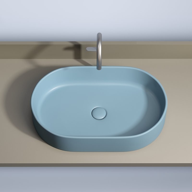 Накладная раковина Ceramicanova Element CN6048ML голубая матовая