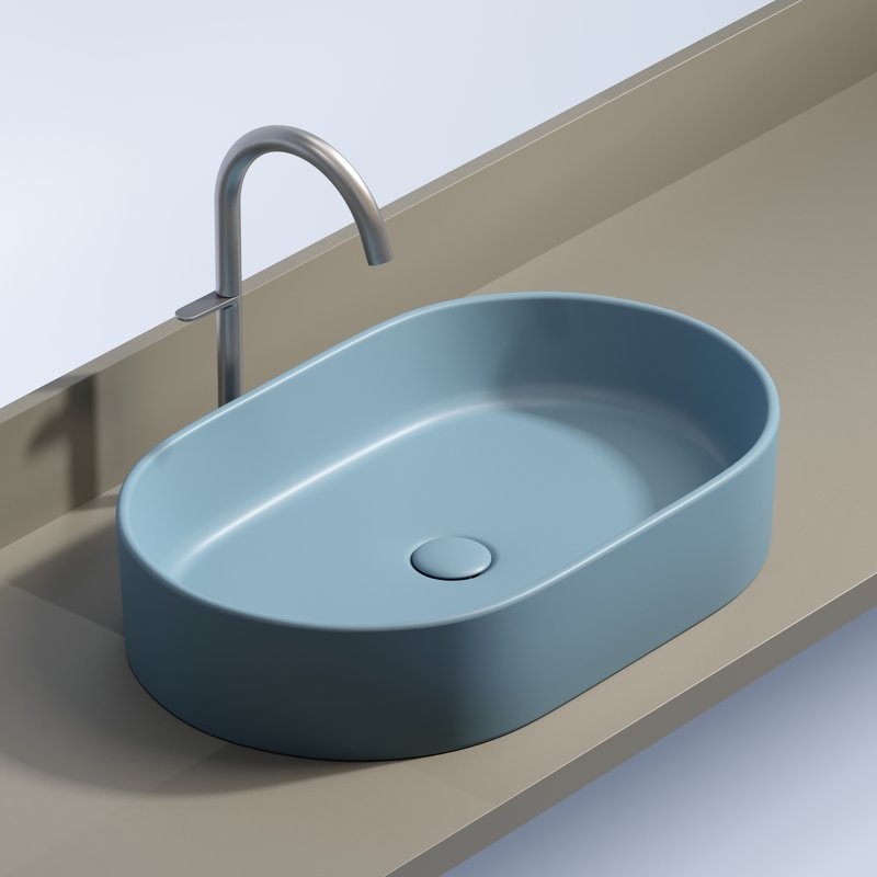 Накладная раковина Ceramicanova Element CN6048ML голубая матовая