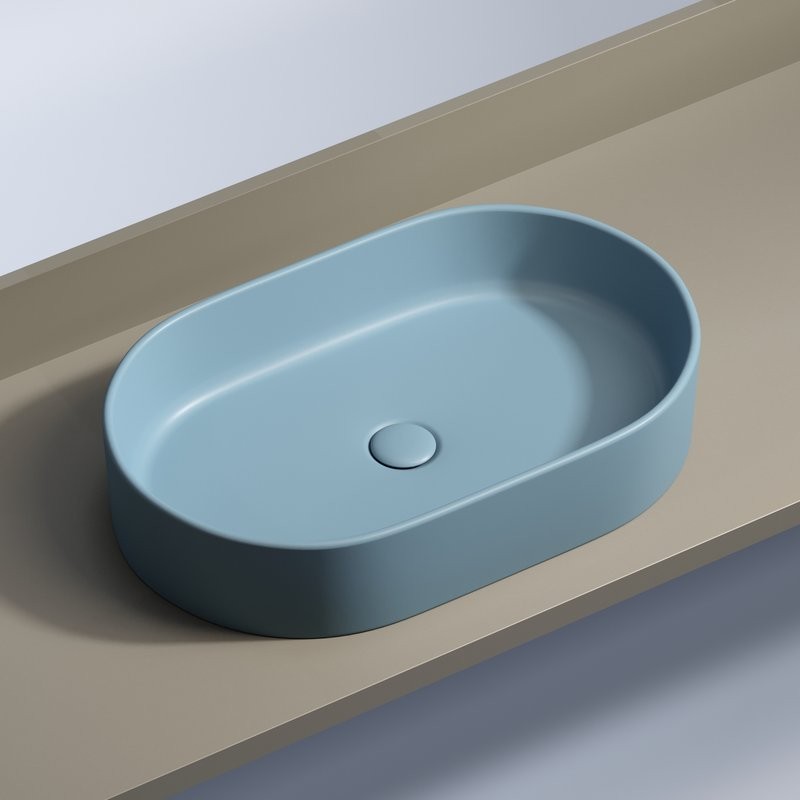 Накладная раковина Ceramicanova Element CN6048ML голубая матовая