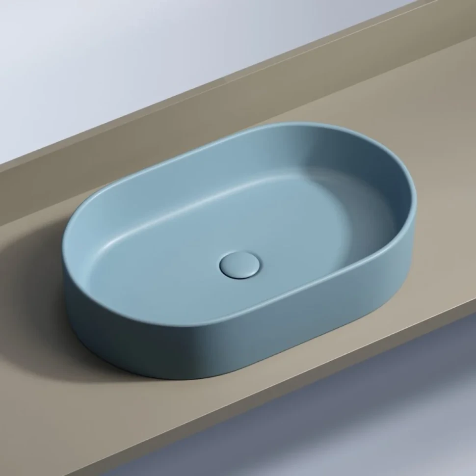 Накладная раковина Ceramicanova Element CN6048ML голубая матовая